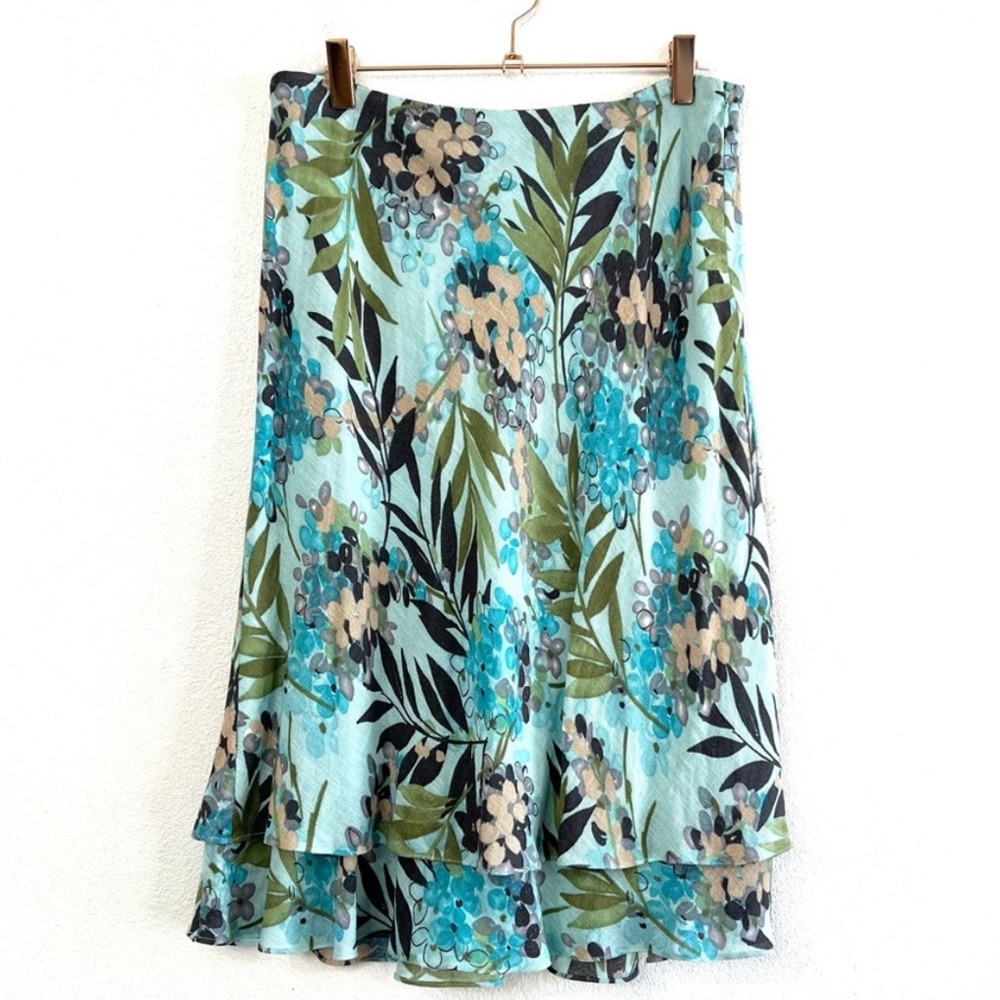 Charter Club Linen Cotton Blend Ruffled Skirt